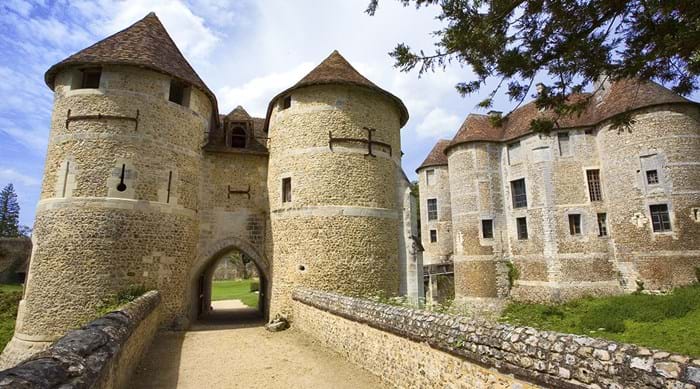 Visit the medieval fortress Château d'Harcourt, where pets are also accepted.