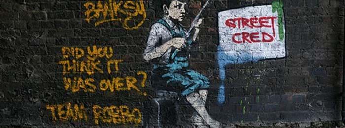 Street Art à Londres – dessin attribué à Banksy