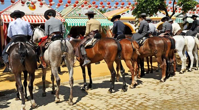 On horseback at the Seville Fair