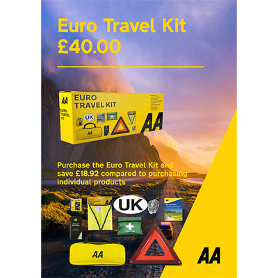 Complimentary AA Euro Travel Kit worth £40*