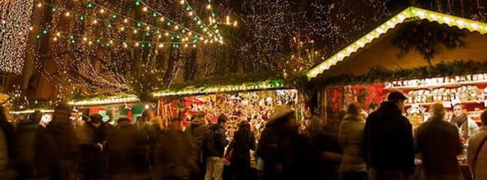 The Christmas lights at Freiburg.