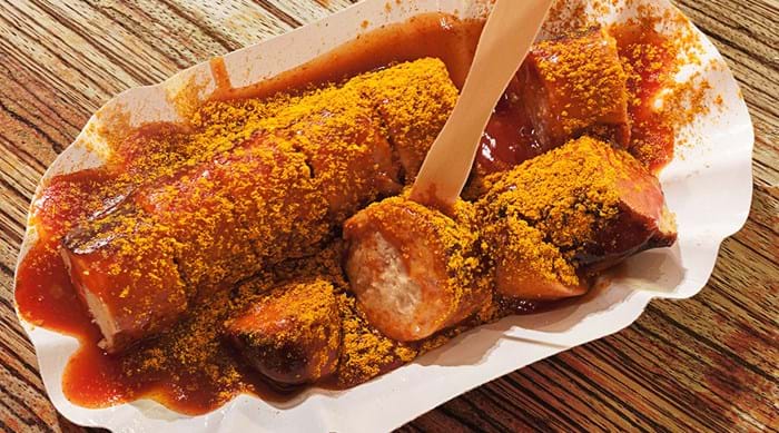 A classic German dish, grabbing a currywurst can also be a cheap eat to find in the city.