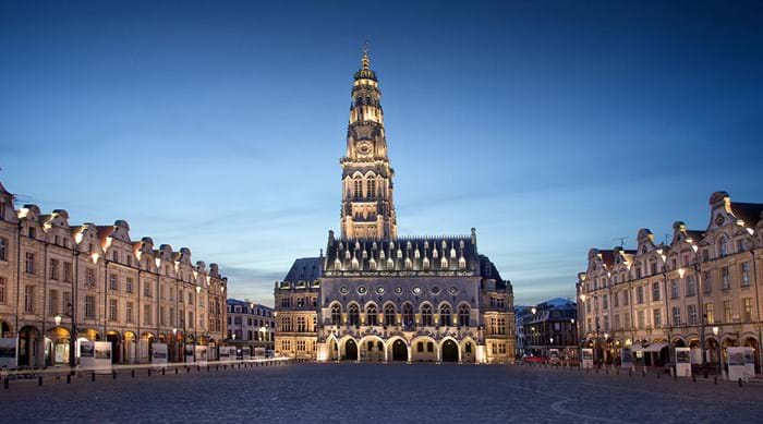 Arras Cathedral by night