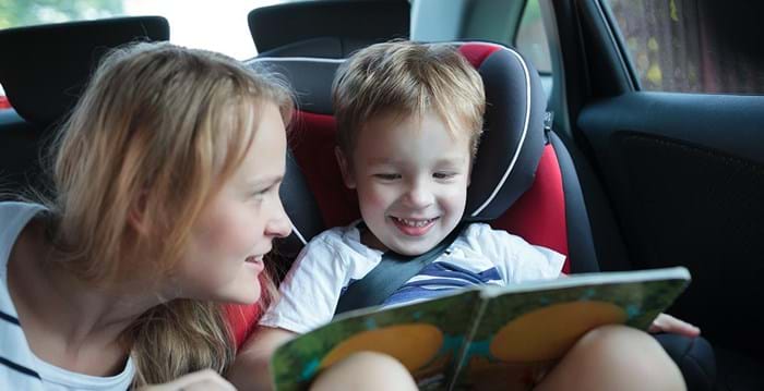 If your kids get travel sick reading in the car, there are lots of other story time activities to keep them entertained.