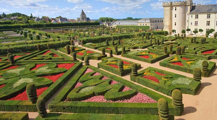 An example of the gardens at the Château de Villandry.