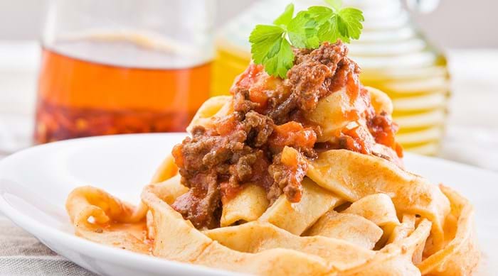 Tagliatelle al ragù is a delicious and traditional meal from Bologna