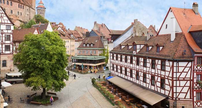 medieval streets of Nuremberg