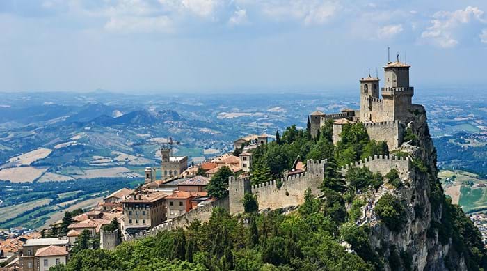 Guaita tower, one of the three peaks of San Marino