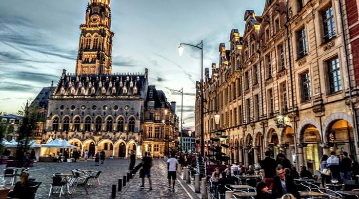 Arras makes a brilliant first stop, which is not far from Calais.