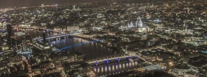 Londen bij nacht vanaf The Shard 