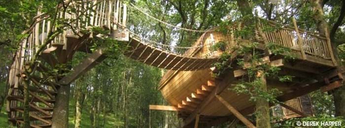 « Treehouse » - cabane dans les arbres près de Machynlleth
