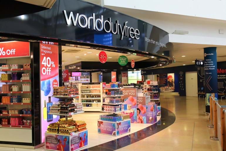 A duty free shop in a transport terminal 